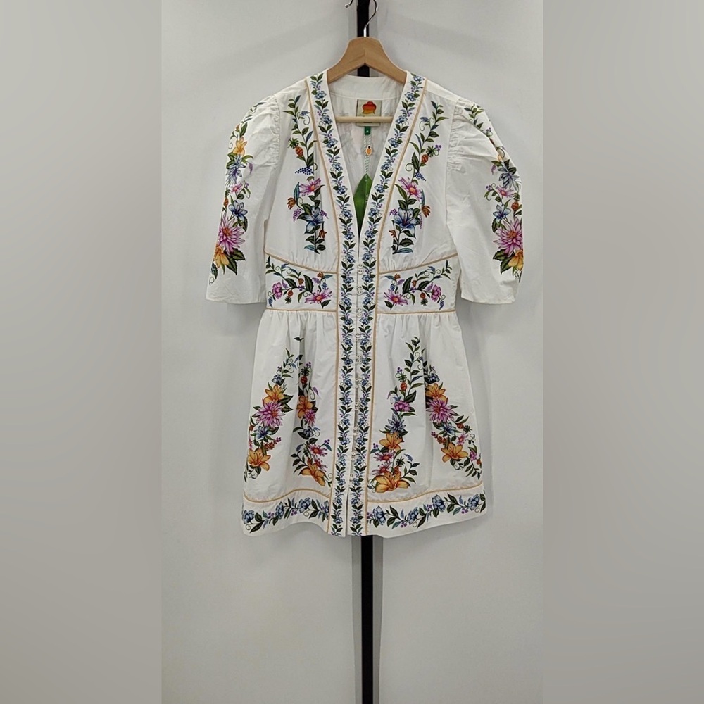 Sweet Bloom Dreamscape Cotton Shirtdress. - Picture 4 of 7